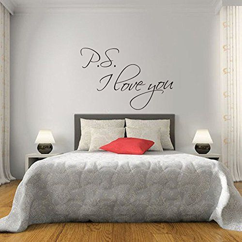 Wall Decals Quotes For Bedroom
 PS I Love You Wall Stickers Quotes Vinyl Decal Couple