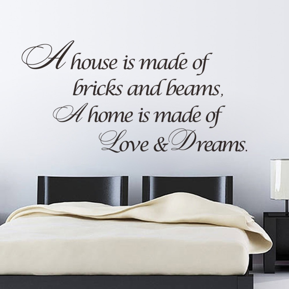 Wall Decals Quotes For Bedroom
 A home is made of Love Dreams quotes Wall Sticker Bedroom