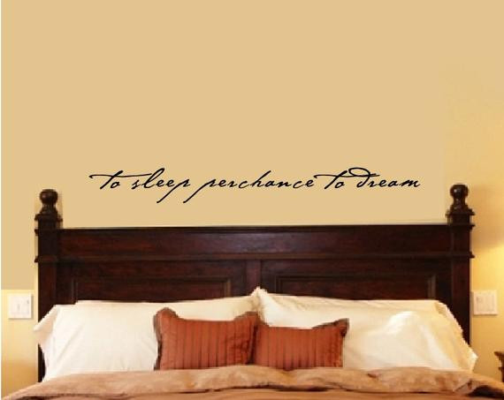 Wall Decals Quotes For Bedroom
 Bedroom Wall Decal Bedroom Decor Shakespeare Quote To Sleep