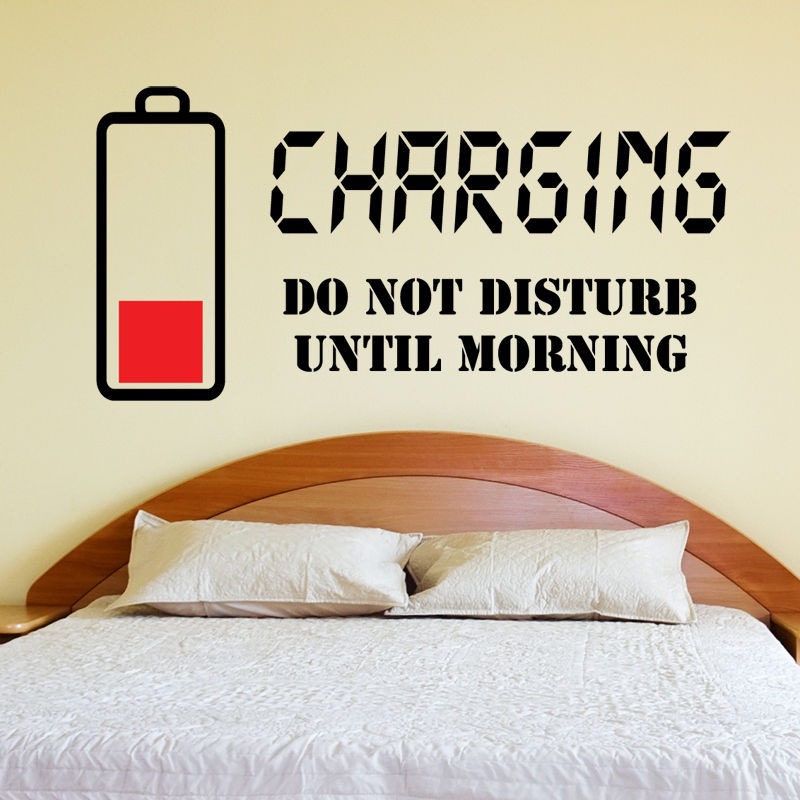 Wall Decals Quotes For Bedroom
 Charging Do not disturb Wall Sticker Wall Quote Art Decal