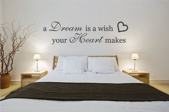 Wall Decals Quotes For Bedroom
 wall decal bedroom quote sticker A dream is a wish your