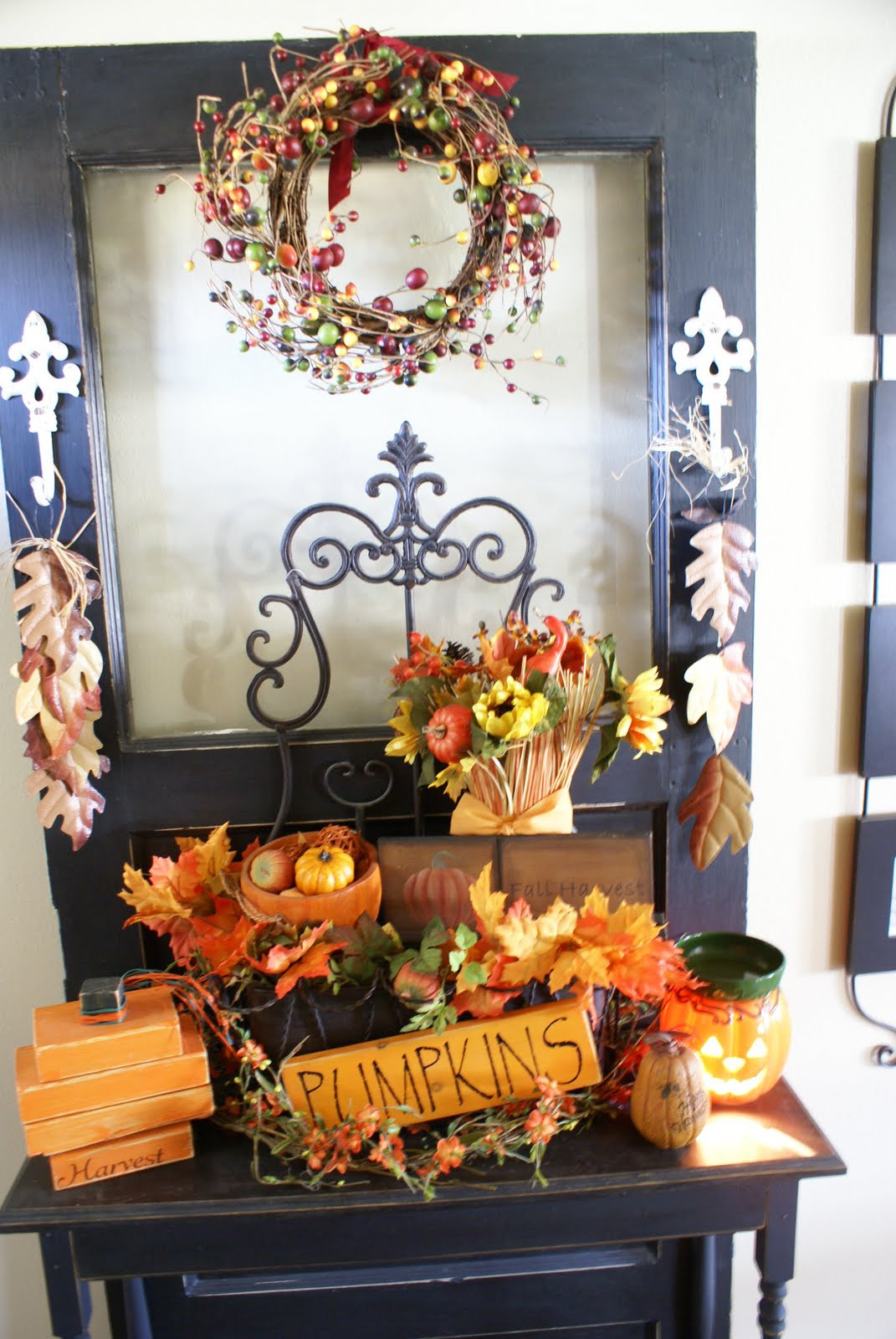 When To Put Up Fall Decor
 Anne s Vinyl and so much more Fall decorated shelf and