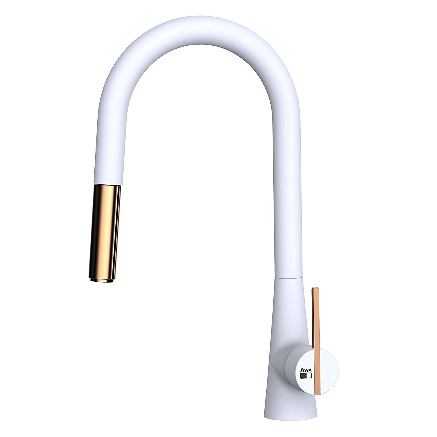White Pull Down Kitchen Faucet
 Pull Down Sprayer Kitchen Faucet In White