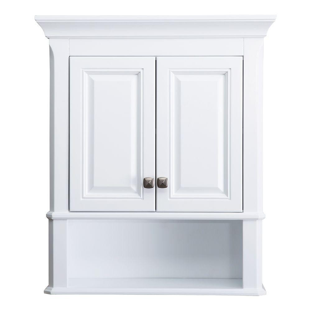 White Wall Cabinet For Bathroom
 Home Decorators Collection Moorpark 24 in W Bathroom