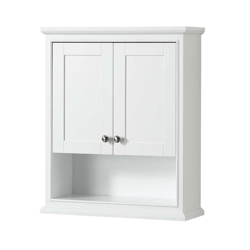 White Wall Cabinet For Bathroom
 Deborah Over Toilet Wall Cabinet by Wyndham Collection