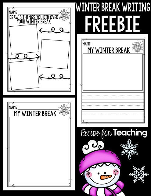 Winter Break Activities
 FREE Winter Break Writing Students can share about their