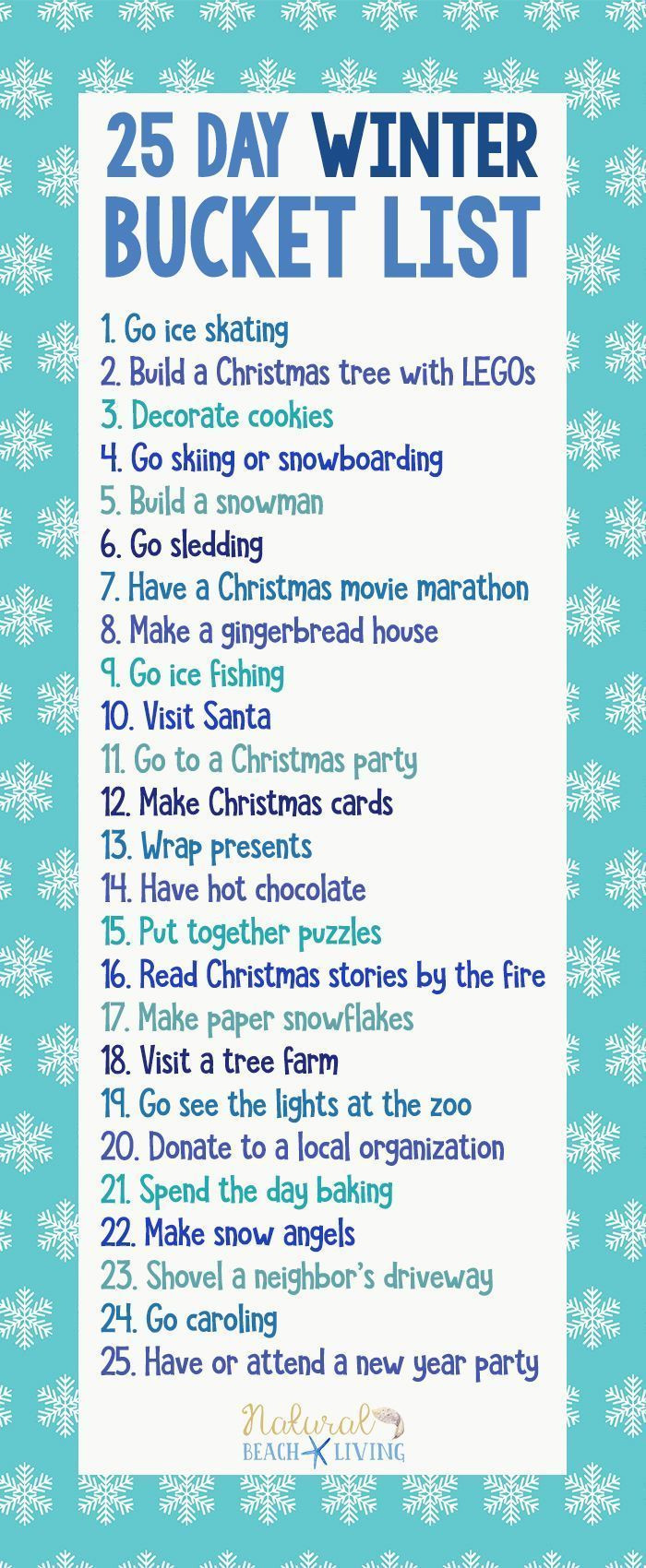 Winter Break Activities
 25 Winter Bucket List Ideas for Family Fun