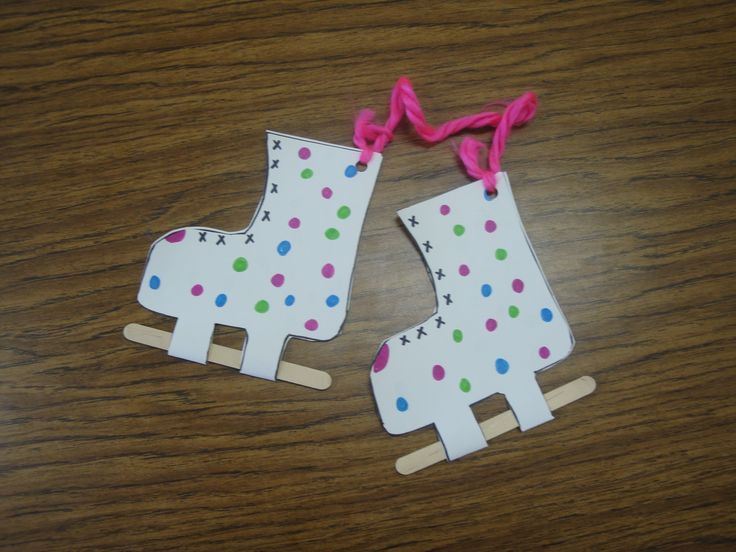 Winter Crafts Ideas For Preschoolers
 Ice skates craft and more winter program ideas