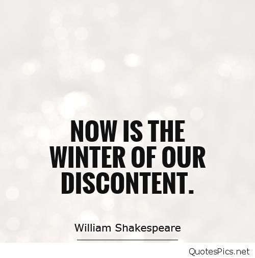 Winter Of Discontent Quote
 Hello Winter December Wallpaper Cards Sayings and photos