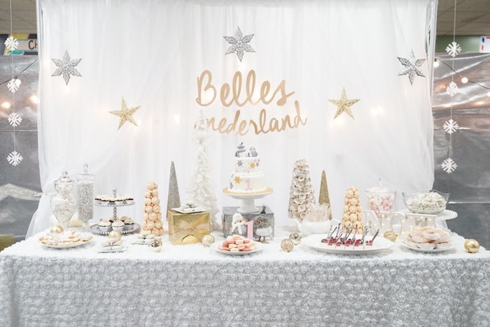 Winter Onederland Party Supplies
 Kara s Party Ideas Silver and Gold Winter ONEderland