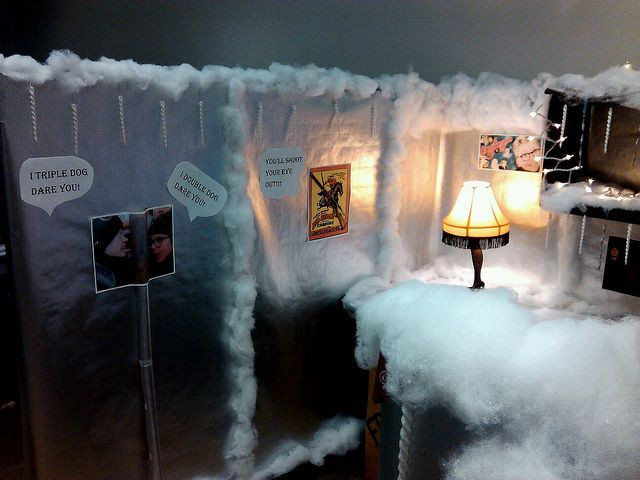 Winter Wonderland Cubicle Ideas
 A christmas story cubicle