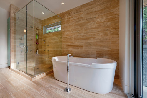 Wood Tile Bathroom Shower
 Tile Ideas for Your Kitchen or Bathroom