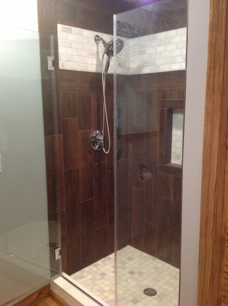 Wood Tile Bathroom Shower
 24 best images about Wood Tile Showers on Pinterest