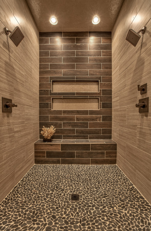 Wood Tile Bathroom Shower
 Tile shower