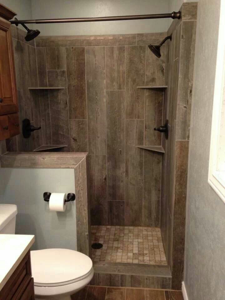 Wood Tile Bathroom Shower
 Ceramic tile that looks like barn wood