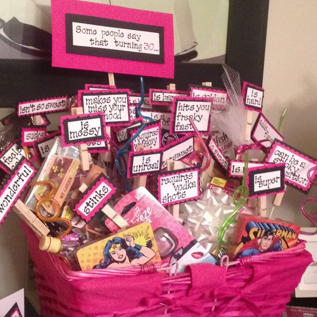 30Th Birthday Gift Ideas For Girlfriend
 Turning 30 Birthday Basket