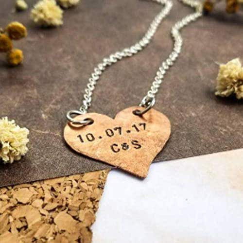 Amazon Gift Ideas For Girlfriend
 Amazon personalized copper heart necklace custom