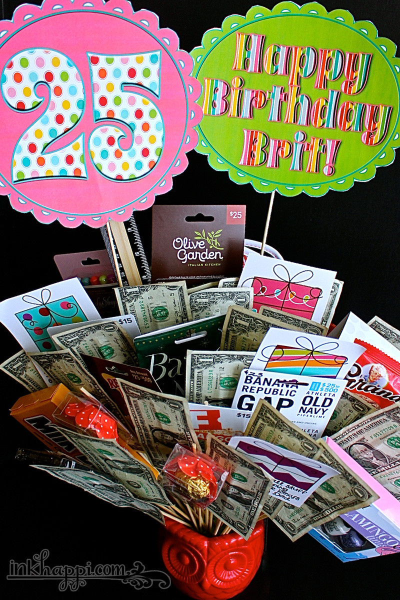 Birthday Gift Ideas For Girlfriend Age 25
 Birthday Gift Basket Idea with Free Printables inkhappi