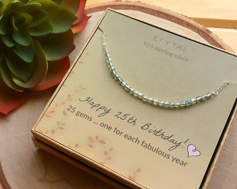 Birthday Gift Ideas For Girlfriend Age 25
 25th Birthday Gifts for Girls Sterling Silver Necklace 25