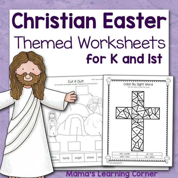 Christian Easter Crafts For Preschool
 Christian Easter Worksheets for Kindergarten and First