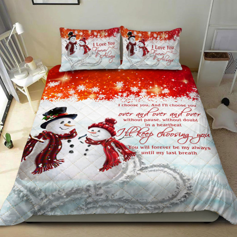 Couple Xmas Gift Ideas
 Snowman Couple Christmas Quilt Bed Set Couple Bed Set