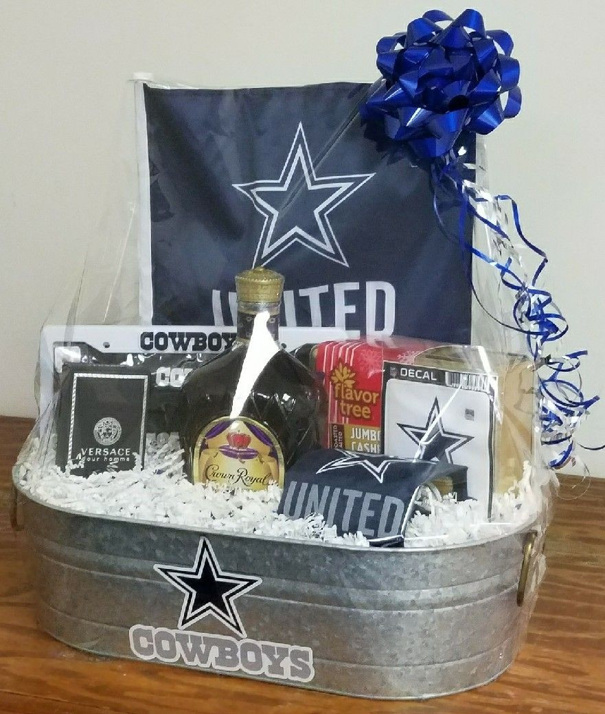 Dallas Cowboys Fan Gift Ideas
 Dallas Cowboys fan t basket