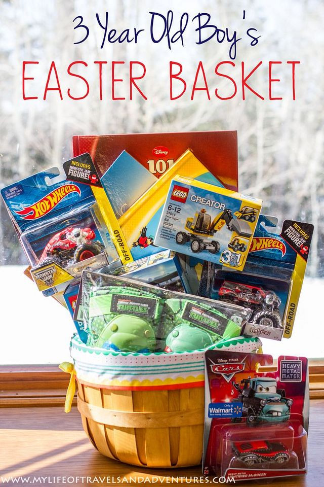 Easter Basket Ideas For 4 Year Old Boy
 My 3 Year Old Boy s Easter Basket with no candy