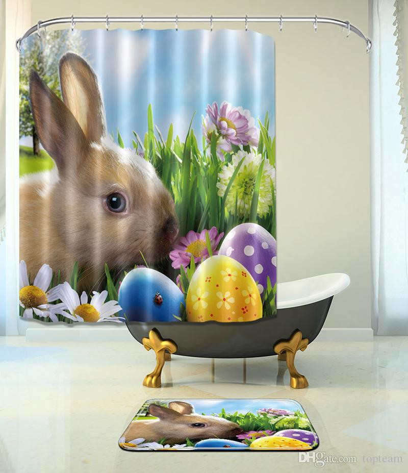 Easter Bathroom Decor
 2021 Easter Shower Curtains OSTERHASE HASE Kids Waterproof
