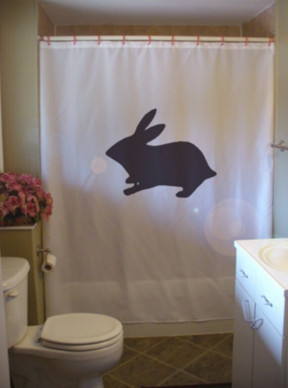 Easter Bathroom Decor
 Items similar to bunny rabbit Shower Curtain Easter Paques