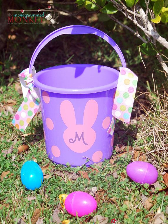 Easter Bucket Ideas
 personalized Easter bucket $15