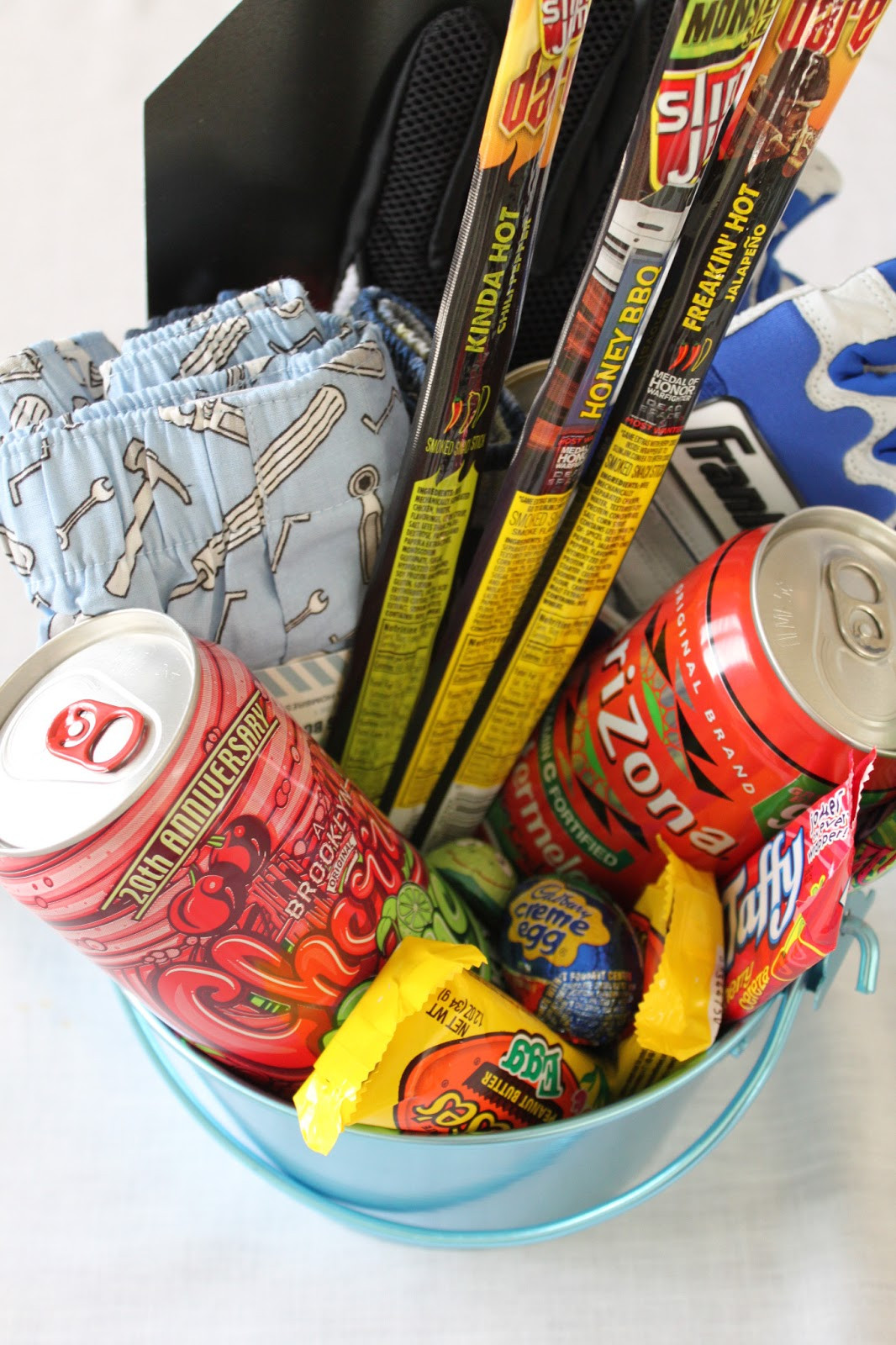 Easter Gift Ideas For Teen Boys
 Easter Baskets Teen Boy Style happenstance home