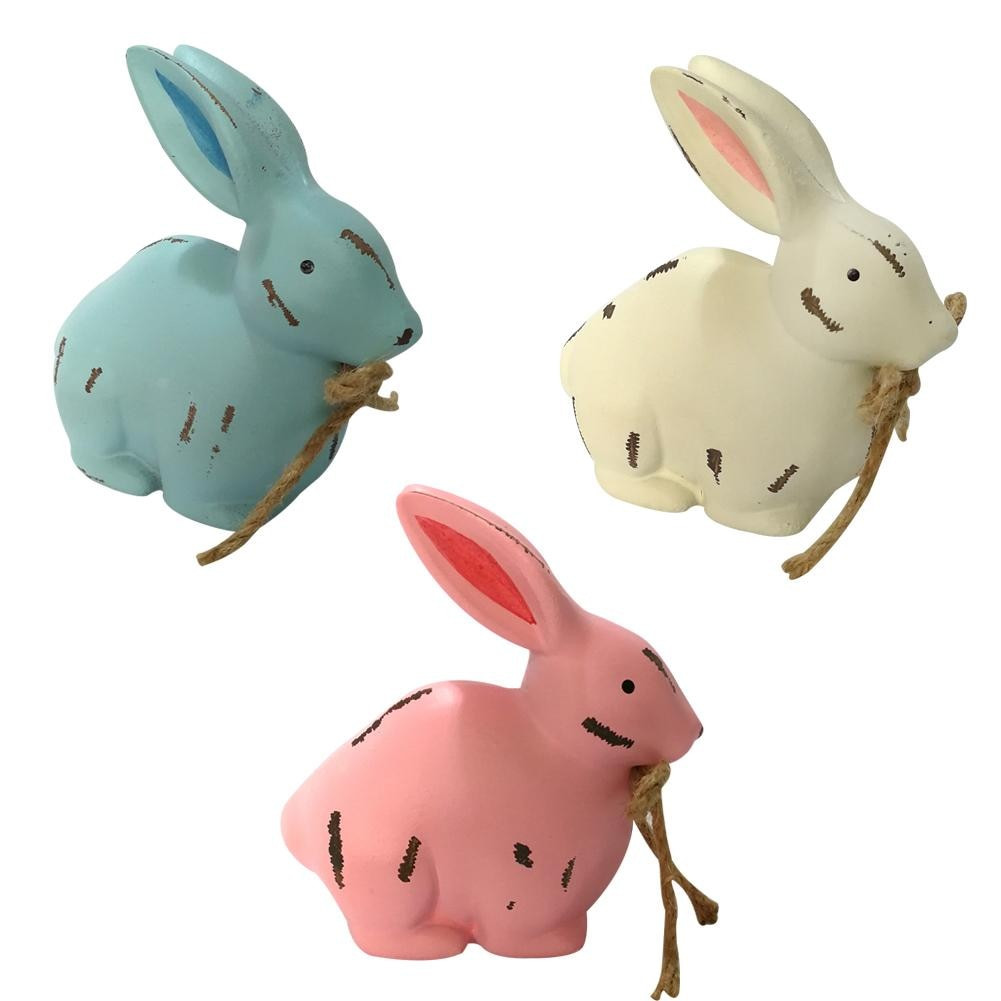 Easter Rabbit Decor
 Easter Day Wooden 3D Colorful Rabbit Ornaments Home Decor