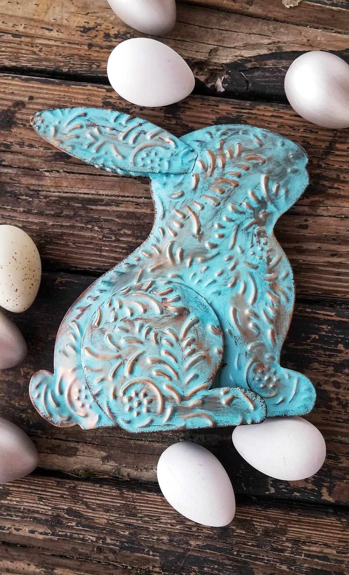 Easter Rabbit Decor
 Decorative Easter Bunny Tin Easter Bunny Gilded Rabbit