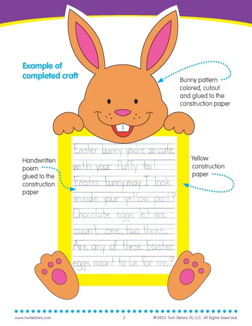 Easter Writing Activities
 Easter Bunny Writing Activity Kim Mitzo Thompson