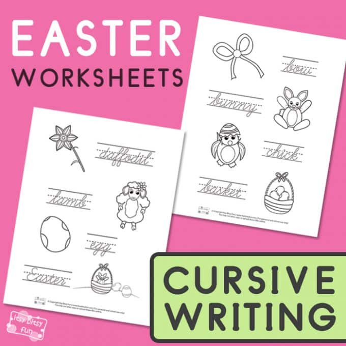 Easter Writing Activities
 Easter Cursive Writing Worksheets itsybitsyfun
