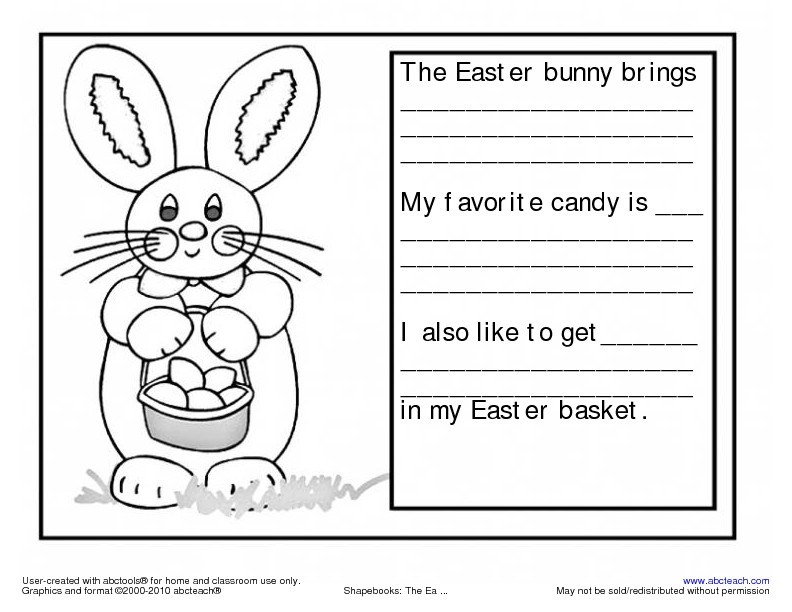 Easter Writing Activities
 Easter Sentences Worksheet for 1st 3rd Grade