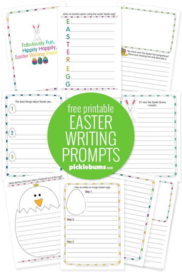 Easter Writing Activities
 Free Printable Easter Writing Prompts for Kids Picklebums