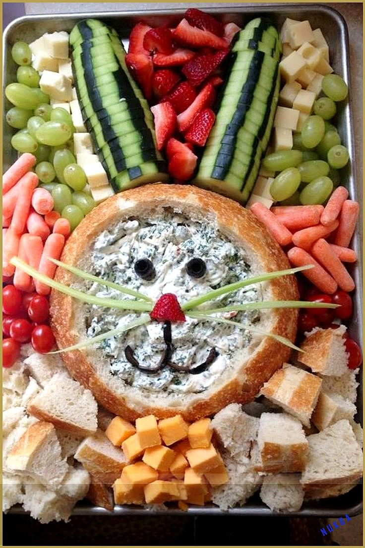 Easy Easter Party Ideas
 Cute and easy Easter snack tray party platter with