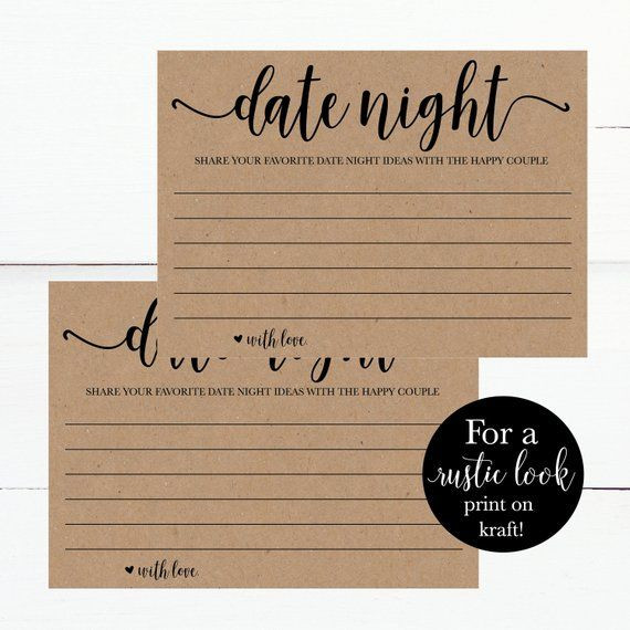 Gift Card Ideas For Couples
 Printable Date ideas Template Date Ideas For Married