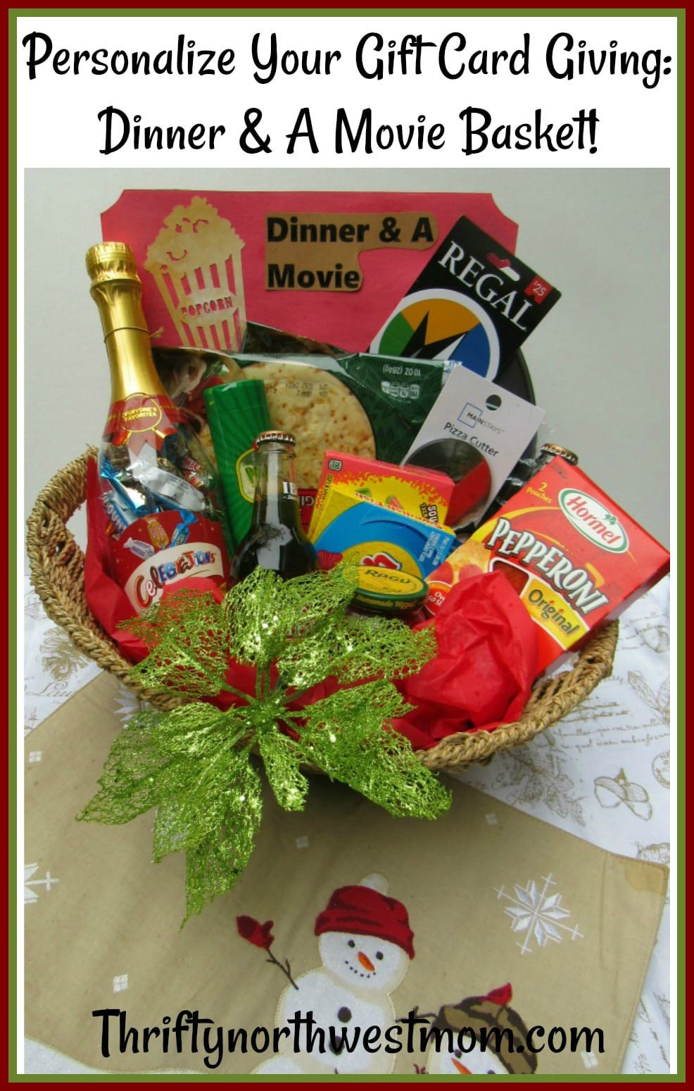 Gift Card Ideas For Couples
 Dinner & A Movie Gift Basket Idea How to Personalize