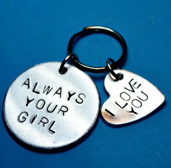 Gift Ideas Your Girlfriend
 Keyring "Always your girl" with "I love you" heart hand