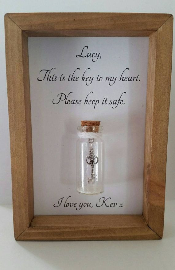 Girlfriend Xmas Gift Ideas
 Romantic Wife Gift Personalised frame Key to my heart