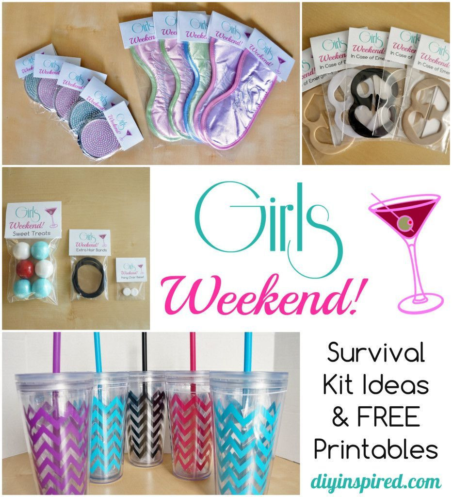 Girls Weekend Gift Bag Ideas
 DIY Wel e Bags Girls Weekend Survival Kit DIY