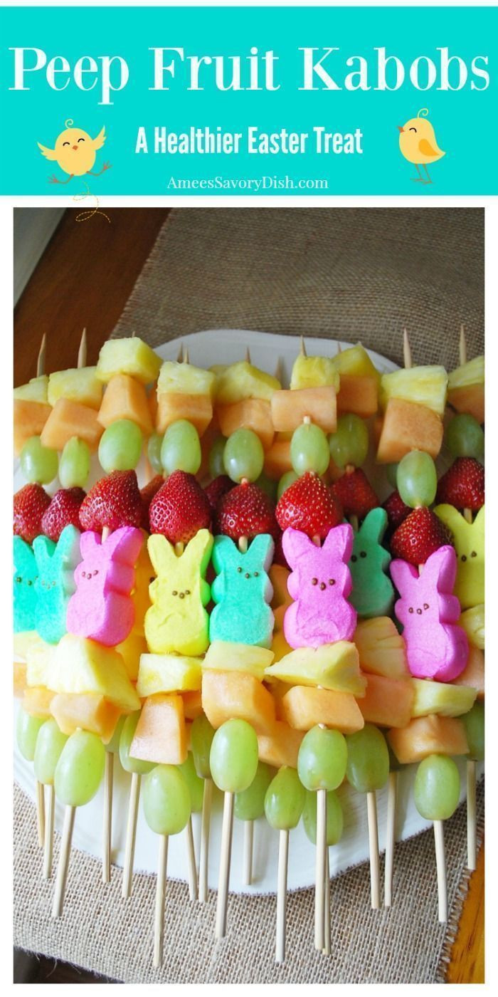 Kids Easter Party Snack Ideas
 Peep Fruit Kabobs For Easter easter treats easter