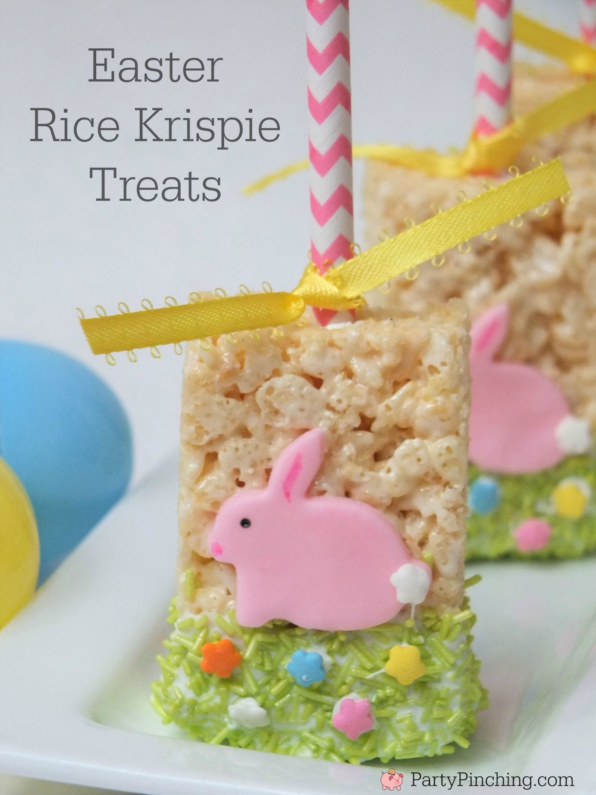 Kids Easter Party Snack Ideas
 Easy Easter Rice Krispie Treat Pops for kids fun dessert