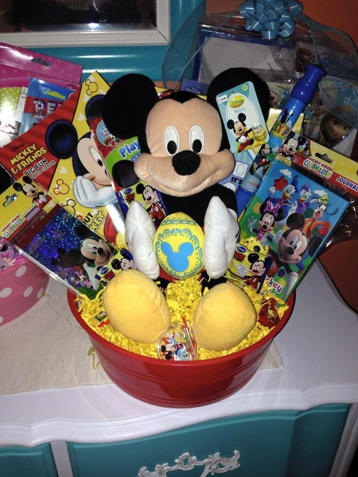 Mickey Mouse Easter Basket Ideas
 Mickey Mouse Easter Basket made by me