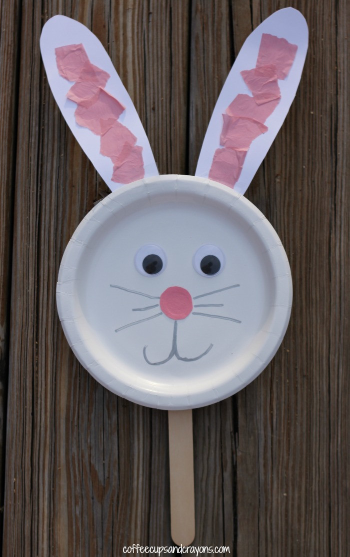 Paper Plate Easter Crafts
 Bunny Paper Plate Puppet Craft