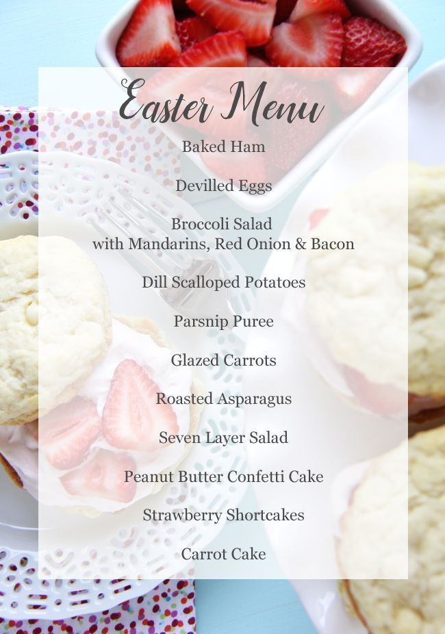Perfect Easter Dinner Menu
 A Delicious Dinner Menu to go with Ham perfect for Easter
