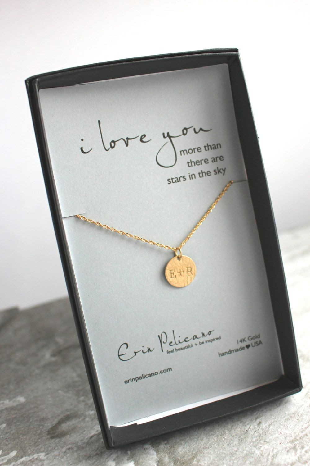 Romantic Gift Ideas For Girlfriend
 Personalized Gift for Her I Love You Necklace Anniversary