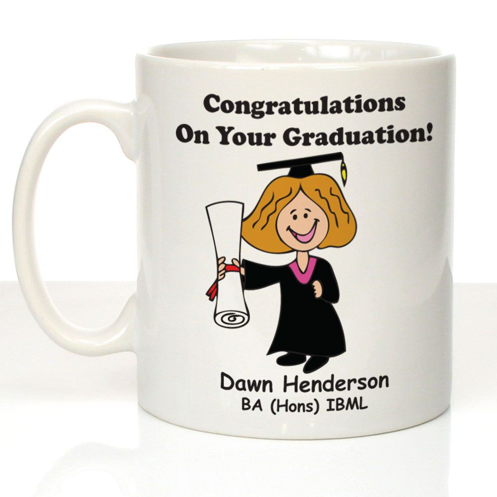 Senior Gift Ideas For Girls
 Personalised Girl s Graduation Mug Graduate Gift Ideas